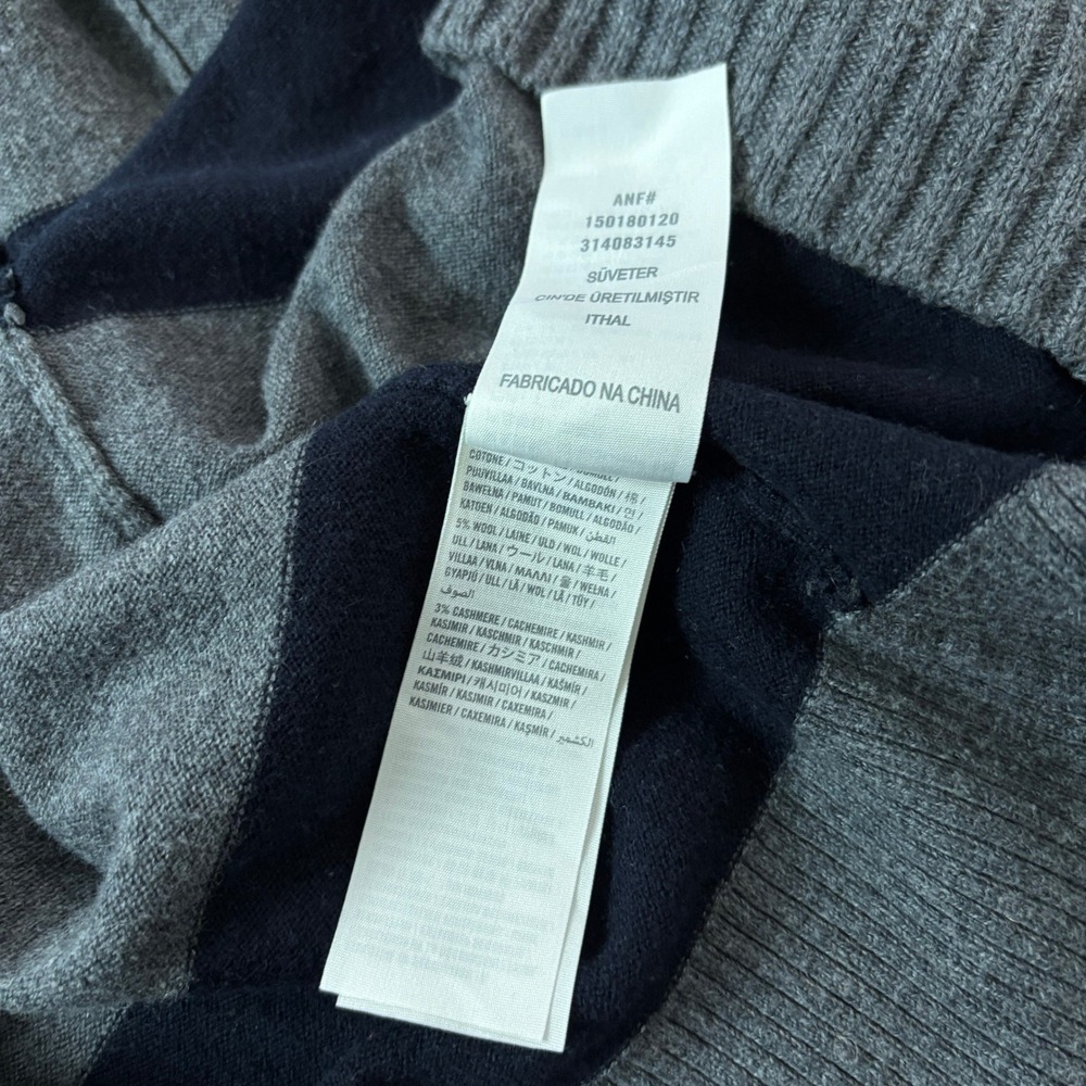 Abercrombie & Fitch Womens size Medium Y2K Shawl Collar Striped Cardigan Sweater - Picture 9 of 10